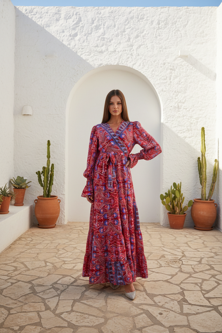 Ariana kimono dress print