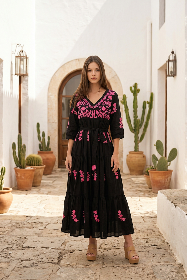 Valeria Dress embroidered