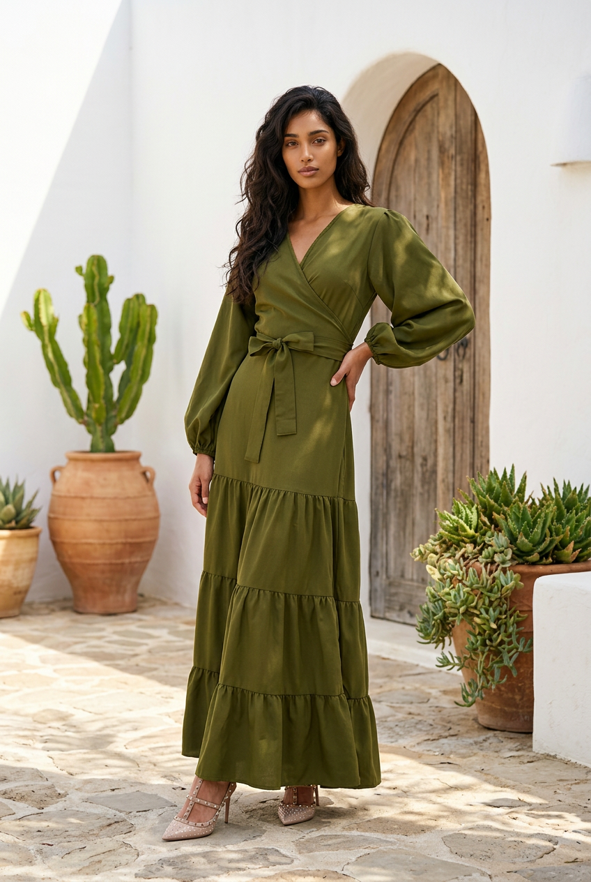 Luciana Kimono Dress Signature Solid Colors