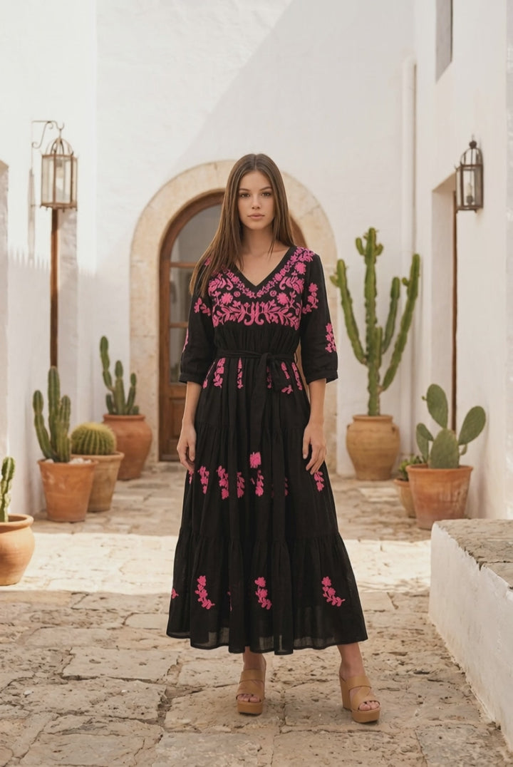 Valeria Dress embroidered