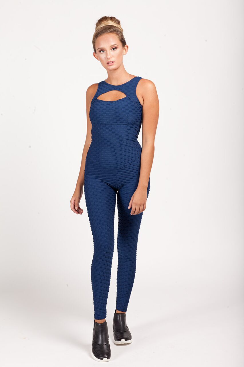 Juliana Athletic Jumpsuit Navy Blue